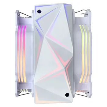 RAMPAGE CPU HLADNJAK OCTAGON C60 WHITE 57CFM 1800RPM 2X12CM ARGB AM5/LGA1700 COMPATIBLE AIR COOLED CPU FAN (5 / 5)