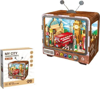 PUZZLE DRVENE TELEVIZOR 3D LONDON STREETS 68064 (1 / 1)
