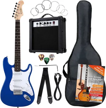 ROCKTILE BANGER’S PACK E-GUITAR SET BLUE ELEKTRICNA GITARA + TORBA, GITARSKO POJACALO, KAIS, KABAL, SET ZICA,... (1 / 10)