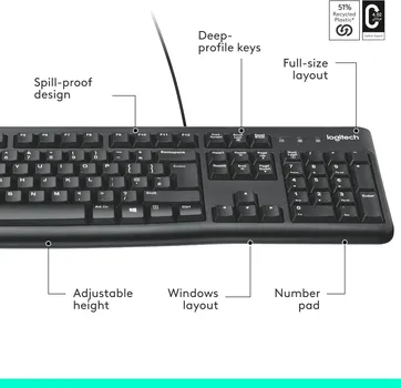 LOGITECH K120 CORDED USB-HRV-SLV-B2B [WIRED] (17 / 50)