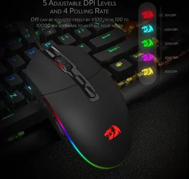 REDRAGON M719 INVADER WIRED OPTICAL GAMING MOUSE (6 / 7)