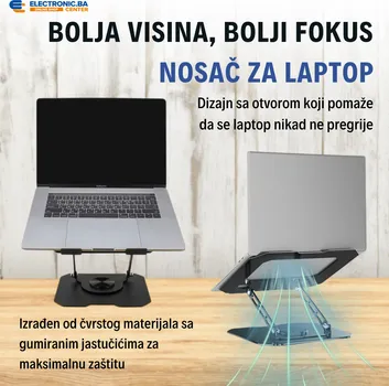 PODESIVI NOSAČ ZA LAPTOP SA ROTACIJOM 360 (3 / 7)