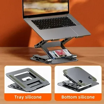 PODESIVI NOSAČ ZA LAPTOP SA DRŽAČEM ZA TABLET I TELEFON (2 / 5)