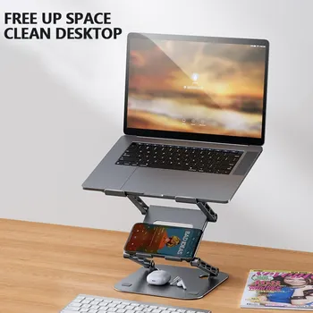 PODESIVI NOSAČ ZA LAPTOP SA DRŽAČEM ZA TABLET I TELEFON (5 / 5)