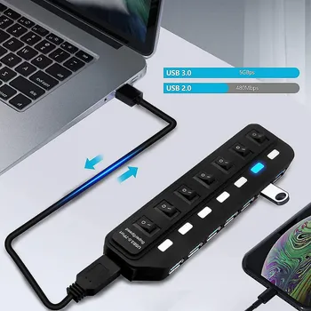 USB HUB 7U1 SA PREKIDAČIMA 20CM (2 / 3)