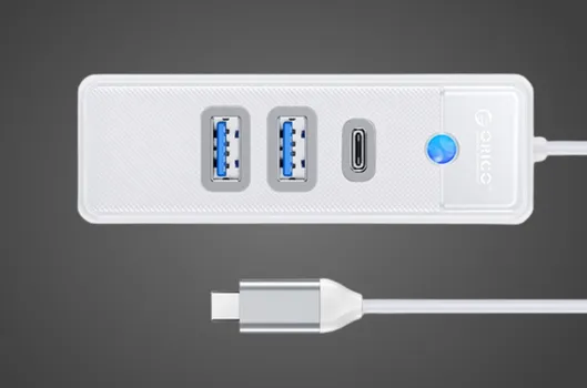 OTG USB-C HUB ORICO PWC2U-C3 3U1 15CM BIJELI (4 / 7)