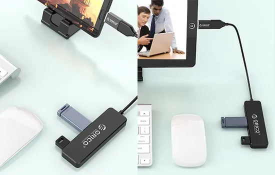OTG HUB USB-A ORICO FL01-BK-BP 4U1 30CM (3 / 9)