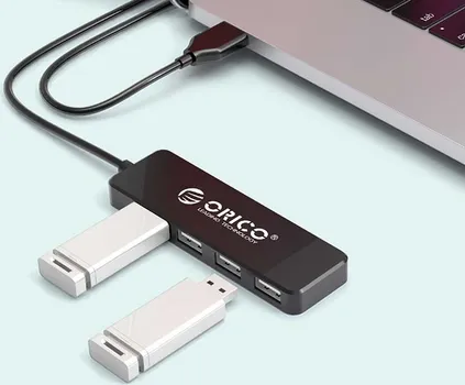 OTG HUB USB-A ORICO FL01-BK-BP 4U1 30CM (4 / 9)