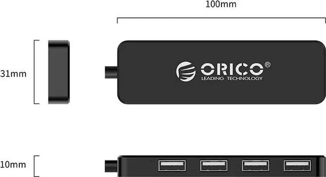 OTG HUB USB-A ORICO FL01-BK-BP 4U1 30CM (9 / 9)