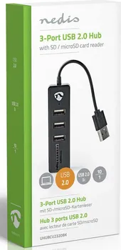 USB HUB SA ČITAČEM KARTICA 4U1 NEDIS 10CM (3 / 4)