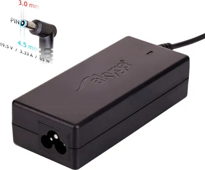 PUNJAČ ZA LAPTOP DELL 19.5V 65W 4.5X3.0MM + PIN AKYGA (1 / 3)