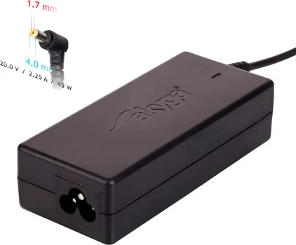 PUNJAČ ZA LAPTOP LENOVO 20V 45W 4.0X1.7MM AKYGA (1 / 3)