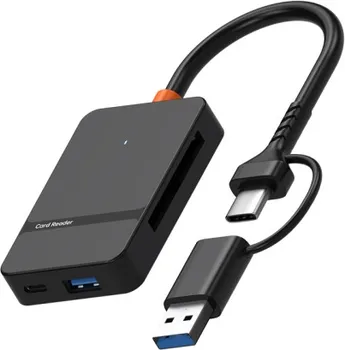 USB-A USB-C ČITAČ MEMORIJSKIH KARTICA 8U1 ADS-316 (1 / 4)