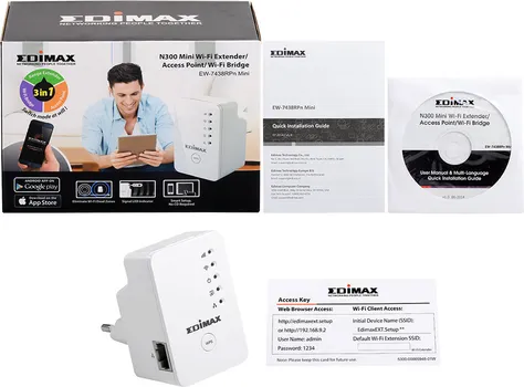 WIFI RAMGE EXTENDER EDIMAX N300 2.4GHZ 10/100 MBIT (6 / 6)