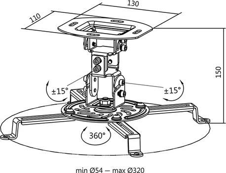 STROPNI NOSAČ ZA PROJEKTOR LOGILINK BP0057 (6 / 7)