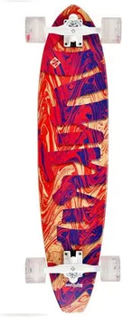 LONGBOARD STREET SURFING CUT KICKTAIL 36″ STREAMING BLACK-RED-WHITE (1 / 4)