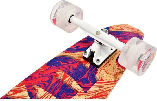LONGBOARD STREET SURFING CUT KICKTAIL 36″ STREAMING BLACK-RED-WHITE (2 / 4)