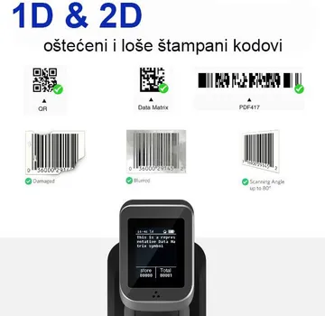 BEŽIČNI 2D BARKOD SKENER SA LCD EKRANOM MS META MJ-1932 (3 / 3)