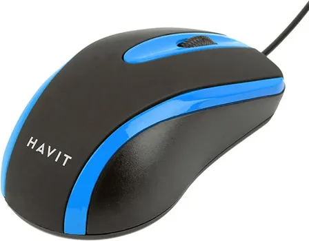 HAVIT HV-MS753 BLUE ŽIČNI MIŠ │ ŽIČANA USB 2.0 VEZA │ 1000 DPI OPTIČKI SENZOR │ ERGONOMSKI DIZAJN ZA LJEVAKE I DEŠNJAKE │ BEŠUMNO KLIKTANJE │ KOMPAKTAN I PRENOSIV DIZAJN (4 / 4)