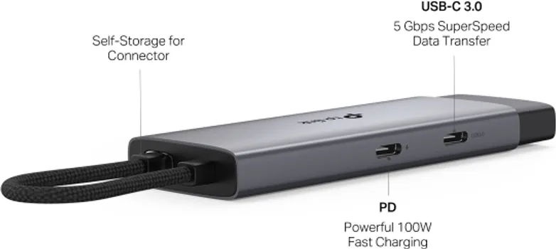 TP-LINK UH5020C TYPE-C 5-U-1 HUB │ 5 U 1: HDMI + 2X USB-A + USB-C + PD │ 4K@60HZ HDMI IZLAZ │ 100W BRZO PUNJENJE │ 5GBPS PRENOS PODATAKA │ PLUG & PLAY (3 / 10)