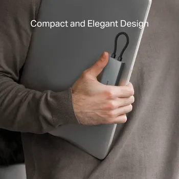 TP-LINK UH7020C TYPE-C 7-U-1 HUB │ 7 U 1: HDMI + SD/MICROSD + 2X USB-A + USB-C + PD │ 4K@60HZ HDMI │ 100W BRZO PUNJENJE │ 5GBPS PRENOS PODATAKA │ SD/MICROSD DO 200MB/S │ PLUG & PLAY (11 / 12)