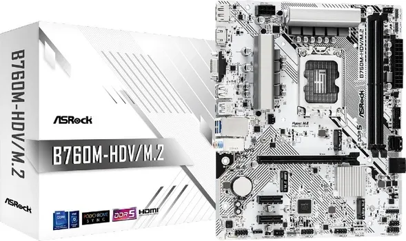ASROCK MB B760-HDV/M.2B760, LGA1700, 2XDDR5, 2XM.24XSATA, RAID, HDMI (5 / 10)