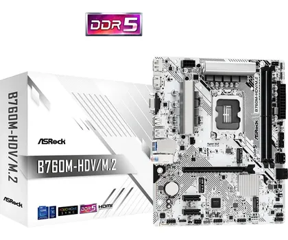 ASROCK MB B760-HDV/M.2B760, LGA1700, 2XDDR5, 2XM.24XSATA, RAID, HDMI (6 / 10)