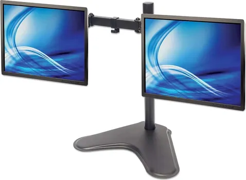 MANHATTAN 461559 UNIVERSAL DUAL MONITOR STAND SRŽI DVA LCD MONITORA OD 13 DO 32 , DVOSTRUKE OKRETNE RUKE S ODVOJENIM NAGIBOM OD ±45°, ROTACIJOM OD ±180°, ODGO (4 / 4)