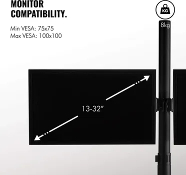 VONHAUS DESKTOP MOUNT ZA 4 MONITORA DO 32 (9 / 11)
