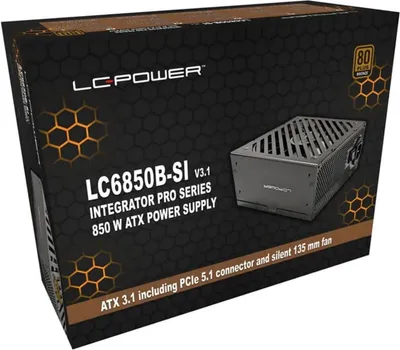 LC POWER PSU 850W BRONZE 80+, ATX, 135MM FAN, APFC, 3XPCIE 6+2PIN, 4 (3 / 8)
