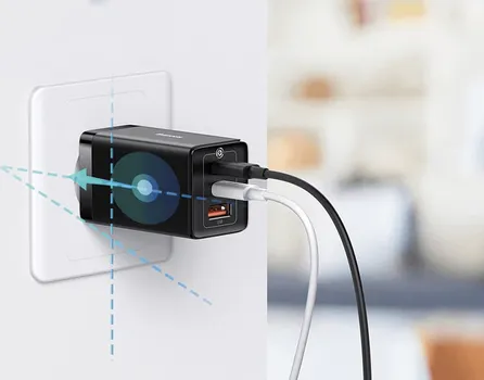 BASEUS GAN5 PRO 65W PUNJAČ │ 65W SNAGA │ 2X USB-C + USB │ GAN5 TEHNOLOGIJA │ PD3.0 / QC3.0 / PPS │ KOMPAKTNE DIMENZIJE │ VIŠESTRUKA ZAŠTITA │ UKLJUČEN USB-C KABL (11 / 12)