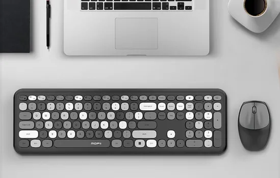 MOFII 666 2.4G WIRELESS SET KEYBOARD + MOUSE KIT BLACK │ BEŽIČNI KOMPLET TASTATURA I MIŠ │ TASTATURA SA 112 TASTERA │ MIŠ SA 1200 DPI │ 2.4 GHZ DOMET DO 10 M (3 / 4)