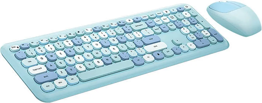 MOFII 666 2.4G WIRELESS SET KEYBOARD + MOUSE KIT BLUE │ BEŽIČNI KOMPLET TASTATURA I MIŠ │ TASTATURA SA 112 TASTERA │ MIŠ SA 1200 DPI │ 2.4 GHZ DOMET DO 10 M (2 / 5)