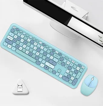 MOFII 666 2.4G WIRELESS SET KEYBOARD + MOUSE KIT BLUE │ BEŽIČNI KOMPLET TASTATURA I MIŠ │ TASTATURA SA 112 TASTERA │ MIŠ SA 1200 DPI │ 2.4 GHZ DOMET DO 10 M (3 / 5)
