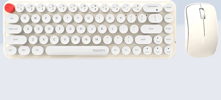 MOFII BEAN 2.4G WB SET TASTATURA I MIŠ (BIJELA I BEŽ) │ 2.4G BEŽIČNA VEZA │ 68 TASTERA │ 1200 DPI MIŠ │ KOMPAKTNO I PRENOSIVO │ ERGONOMSKI DIZAJN (5 / 6)