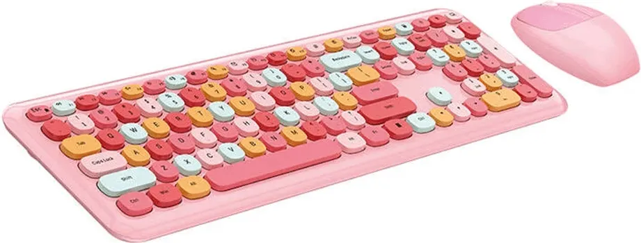 MOFII 666 2.4G WIRELESS SET PINK KOMPLET TASTATURA I MIŠ │ TASTATURA: 112 TASTERA │ MIŠ: 1200 DPI │ 2.4G BEŽIČNA VEZA │ PLUG & PLAY │ DO 10 M DOMET (2 / 2)