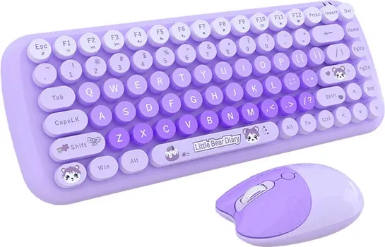 MOFII CANDY NEW BEŽIČNI KOMPLET TASTATURA I MIŠ │ 2.4G BEŽIČNA VEZA │ 84 TASTERA │ DPI 800/1200/1600 │ 8 MIL. KLIKOVA │ DO 10M DOMET │ 2XAA ZA TASTATURU (1 / 6)