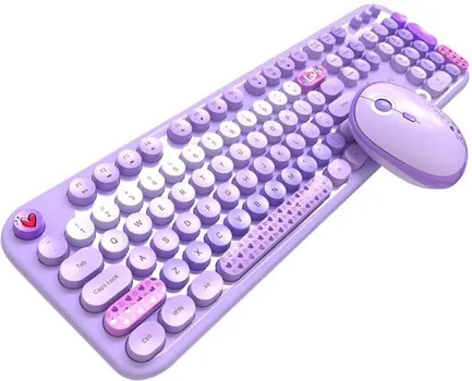 MOFII LOVELY 2.4G WIRELESS KEYBOARD + MOUSE SET (PURPLE) (1 / 2)