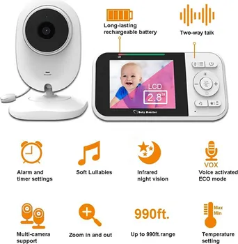 LCD BABY MONITOR [2.8-INCH / TEMPERATURE DETECTION] (2 / 7)