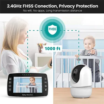 WIRELESS VIDEO BABY MONITOR [4.3-INCH] (4 / 9)