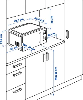 IKEA GÅTEBO MIKROTALASNA S VENTILATOROM 005.976.55 (4 / 4)