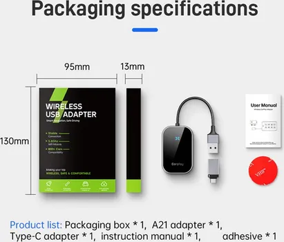 A21 DUAL BAND WIFI BLUETOOTH AUTO ADAPTER (8 / 8)