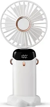 RUČNI PODESIVI PUNJIVI VENTILATOR SA 5 BRZINA S1 BIJELI (2 / 6)
