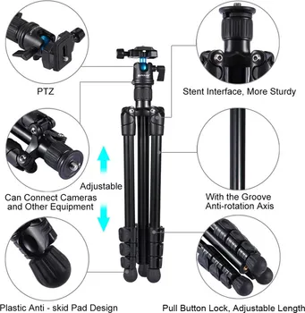 PULUZ PU3009 PORTABLE TRIPOD ZA KAMERE (6 / 13)