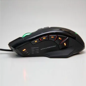 POWERLOGIC STARSHIP III, GEJMERSKI MIS, RGB OSVJERLJENJE, BROJ TASTERA: 9, DPI: 500-4000, AVAGO 9800 LASERSKI SENZOR, 6 NIVOA TEZINE, DUZINA KABLA: 1,8M, BOJA: CRNA (2 / 4)