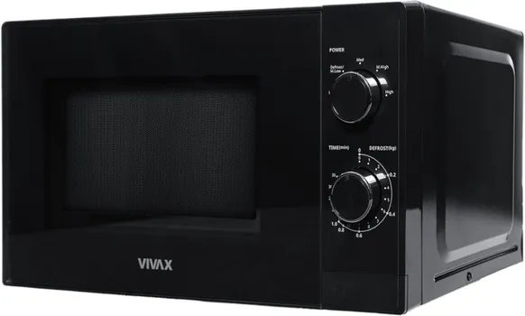 VIVAX MWO-2071B MIKROTALASNA │ SNAGA 700 W │ ZAPREMINA RERNE 20 L │ 5 NIVOA SNAGE │ 35-MINUTNI TAJMER │ PROGRAM ODLEĐIVANJA │ BOJA CRNA (1 / 6)
