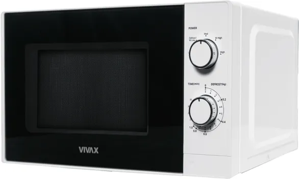 VIVAX MWO-2071W MIKROTALASNA │ SNAGA 700 W │ ZAPREMINA RERNE 20 L │ 5 NIVOA SNAGE │ 35-MINUTNI TAJMER │ PROGRAM ODLEĐIVANJA │ BOJA BIJELA (1 / 6)