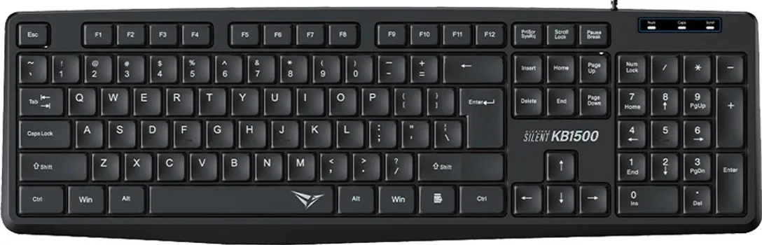 SONICGEAR ALCATROZ SILENT KB1500 NISKOPROFILNE TIHE TIPKE, BR. TIPKI: 104, POVEZIVANJE: USB, RASPORED SLOVA: (US), ŽIČANA TASTATURA SA DUŽINOM KABLA 1 (1 / 5)