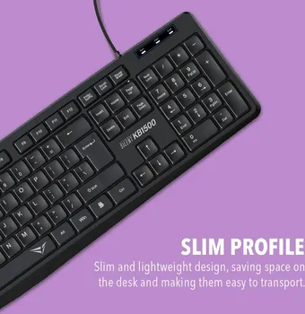 SONICGEAR ALCATROZ SILENT KB1500 NISKOPROFILNE TIHE TIPKE, BR. TIPKI: 104, POVEZIVANJE: USB, RASPORED SLOVA: (US), ŽIČANA TASTATURA SA DUŽINOM KABLA 1 (5 / 5)