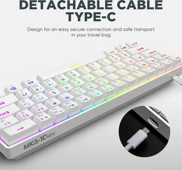 ARMAGGEDDON MKA 1C NEX GAMING MEHANIČKA, BLACK CLICKY MEHANIČKI PREKIDAČI, POZADINSKO LED OSVJETLJENJE (12 EFEKATA BOJA), KONTROLA JAČINE O (3 / 7)